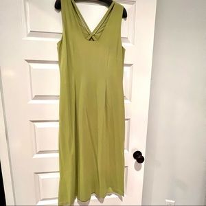 Talbots Sleeveless Summer Rayon calf length pullover dress  Size M
